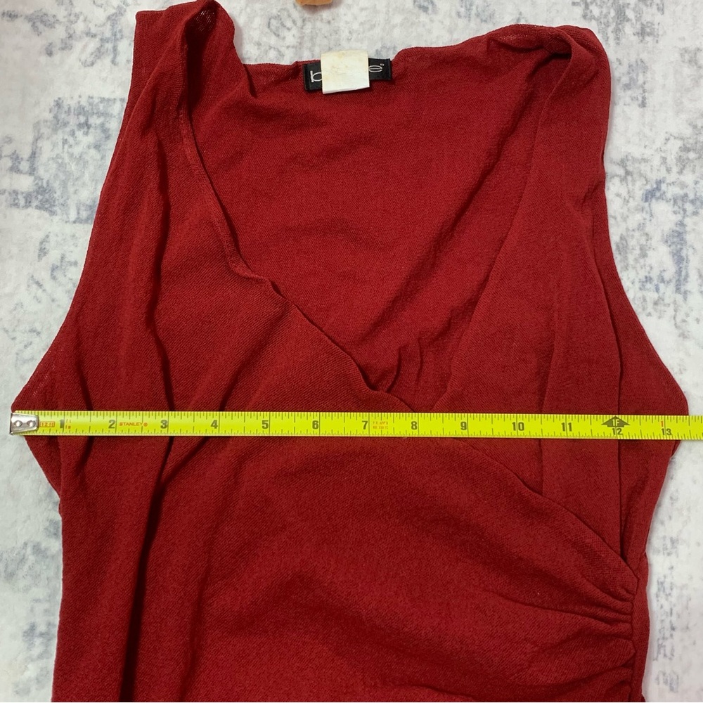 VTG bebe Red Midi Dress M - Picture 5 of 7